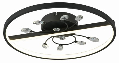 Dacota - plafon LED czarny mat.