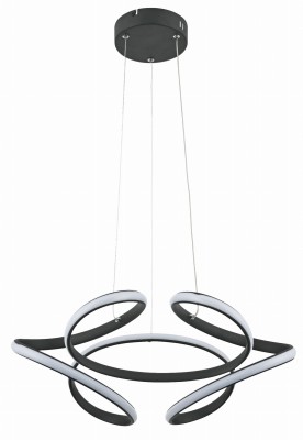 Narida - Lampa wisząca antracyt. 1x40W LED 3200Lm 4000K. Wysokość 36cm. Wysokość całkowita 120cm. Szerokość 50cm. Głębokość 50cm. Klosz akryl