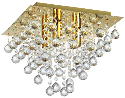 Lancaster crystal - plafon 3 płomienny złoty 627803-03