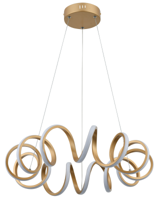 Loop - lampa wisząca Led złoty mat z pilotem i ściemniaczem 340201-09