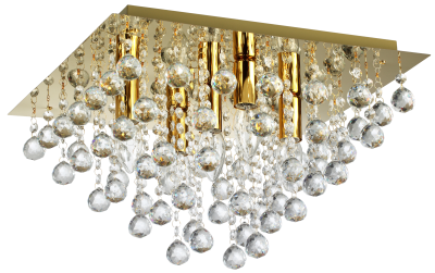 Lancaster crystal - plafon 5 płomienny złoty 627805-03