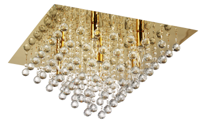 Lancaster crystal - plafon 7 płomienny złoty 627807-03