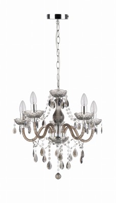 Marie - zwis 5 płomienny chrom/czarny 128305-02