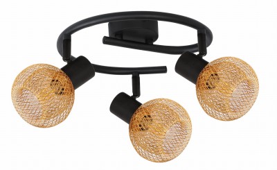 Loretto - spirala 3 płomienna czarna/złota. 830733-30 