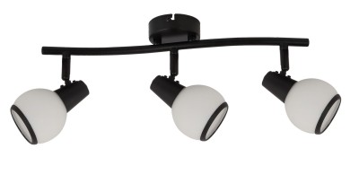 Loris - listwa 3 płomienna czarny mat. 817403-30