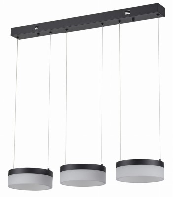 Nicki - lampa wisząca 3 płomienna LED czarna 330203-30