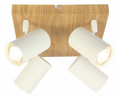 Quentin - plafon 4 płomienny imitacja drewna 838504-37