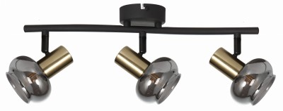 Lauree - listwa 3 płomienna czarny mat/złoty 841403-32