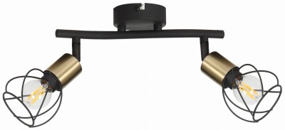 Mahavi - listwa 2 płomienna czarna/złota 841502-32