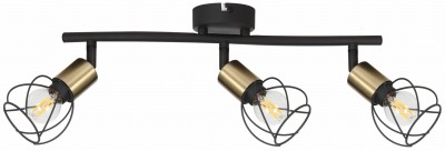 Mahavi - listwa 3 płomienna czarna/złota 841503-32