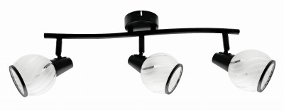 Megan - listwa 3 płomienna czarny 831003-30