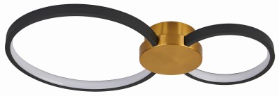 Condida - plafon LED złoty/czarny mat 641102-32