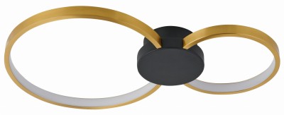 Condida - plafon LED czarny mat/złoty 641102-30