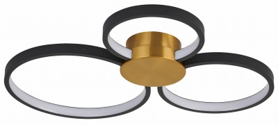 Condida - plafon LED złoty/czarny mat. 641103-32