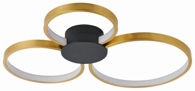 Condida - plafon LED czarny mat/złoty 641103-30