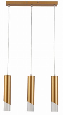 Hardin - lampa wisząca 3 płomienna złoty malowany 342303-09