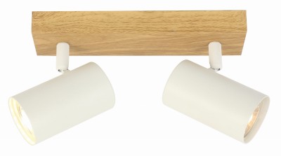 Quentin - listwa 2 płomienna imitacja drewna 838502-37