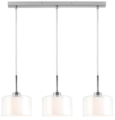 Soren - lampa wisząca 3 płomienna chrom