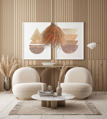 Brezze - lampa wisząca brąz. Abażur ratan