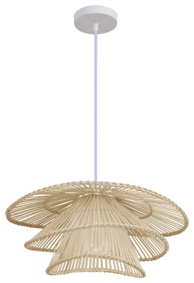 Hima - lampa wisząca brąz Abażury ratan