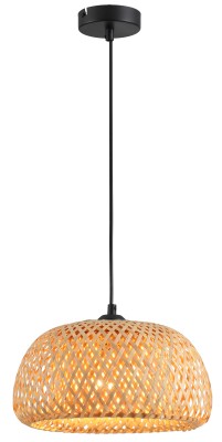 Sorell - lampa wisząca brąz.  Abażur ratan