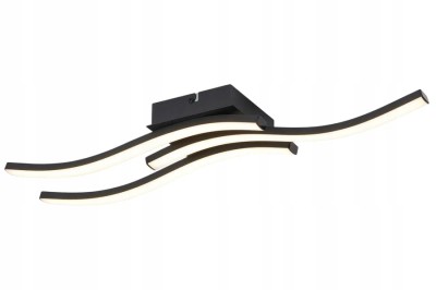 Bradox - plafon 3 płomienny LED czarny mat. 