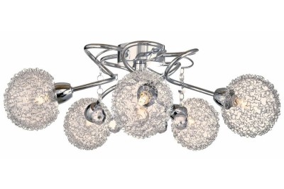 Vesna - plafon 5 płomienny chrom