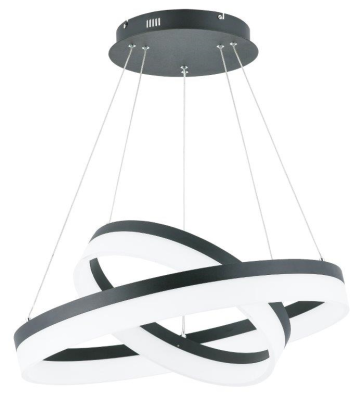 Lampa wisząca Cornelia czarna led ring 330602-02 