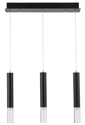 Lampa wiszaca Gwen czarna 3 płomienna Led 330503-02