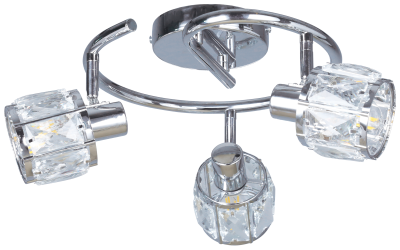 Crownie Spirala 3 pł. chrom kryształ 830933-06