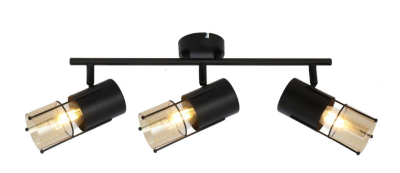 Lampa listwa Scottie czarna 3 płomienna