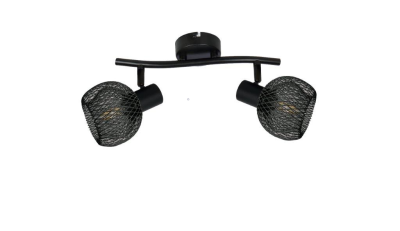 Lampa loretto 2 płomienna czarna listwa