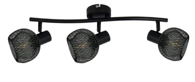 Lampa loretto 3 płomienna czarna listwa