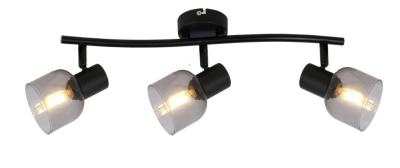 Lampa listwa  Judy 3pł. czarna szkło  835503-02