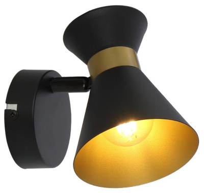 Lampa kinkiet Breda czarno/złoty