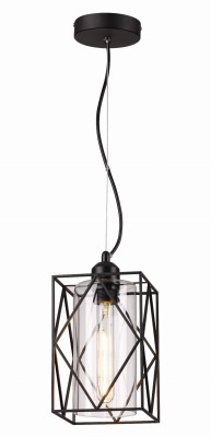 Ezra lampa wisząca 1 plomienna czarna 337901-02