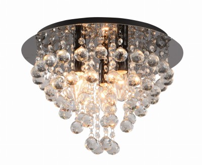 London Crystla plafon 3pł. CZARNY CHROM 627703-29