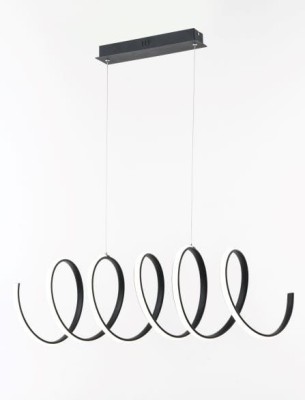 Lampa wisząca Ribbon  czarny mat led  