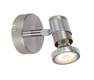 Emina - kinkiet 1 płomienny satyna/chrom 827611-07